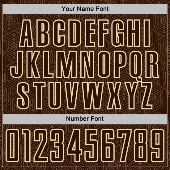 Brown Shape Sports Jersey Cream Sublimation Custom Soccer Geometric Uniform