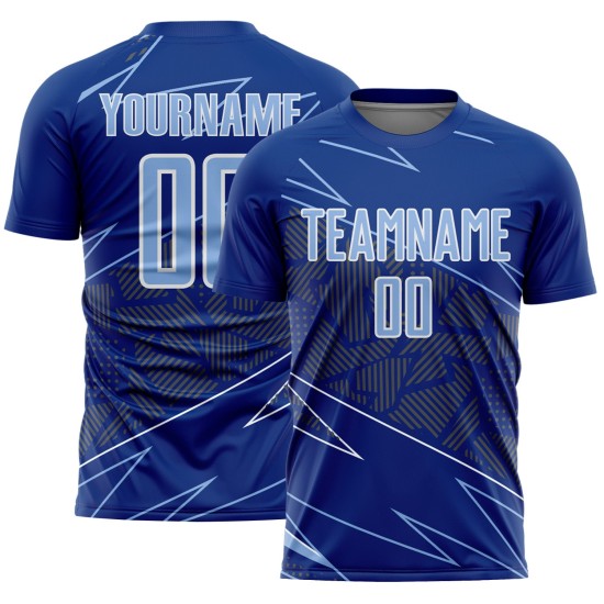 Blue-White Royal Uniform Sports Jersey Light Custom Lines Sublimation Soccer Blue-White Royal Uniform Sports Jersey Light Custom Lines Sublimation Soccer