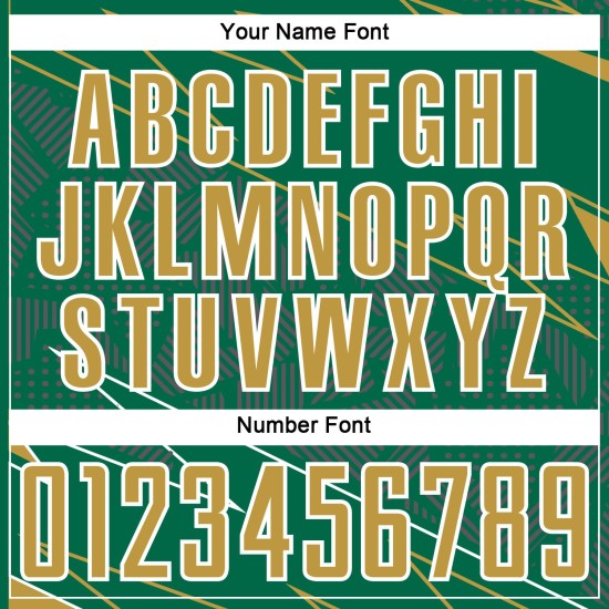 Soccer Sublimation Gold-White Lines Uniform Sports Green Custom Kelly Jersey Old